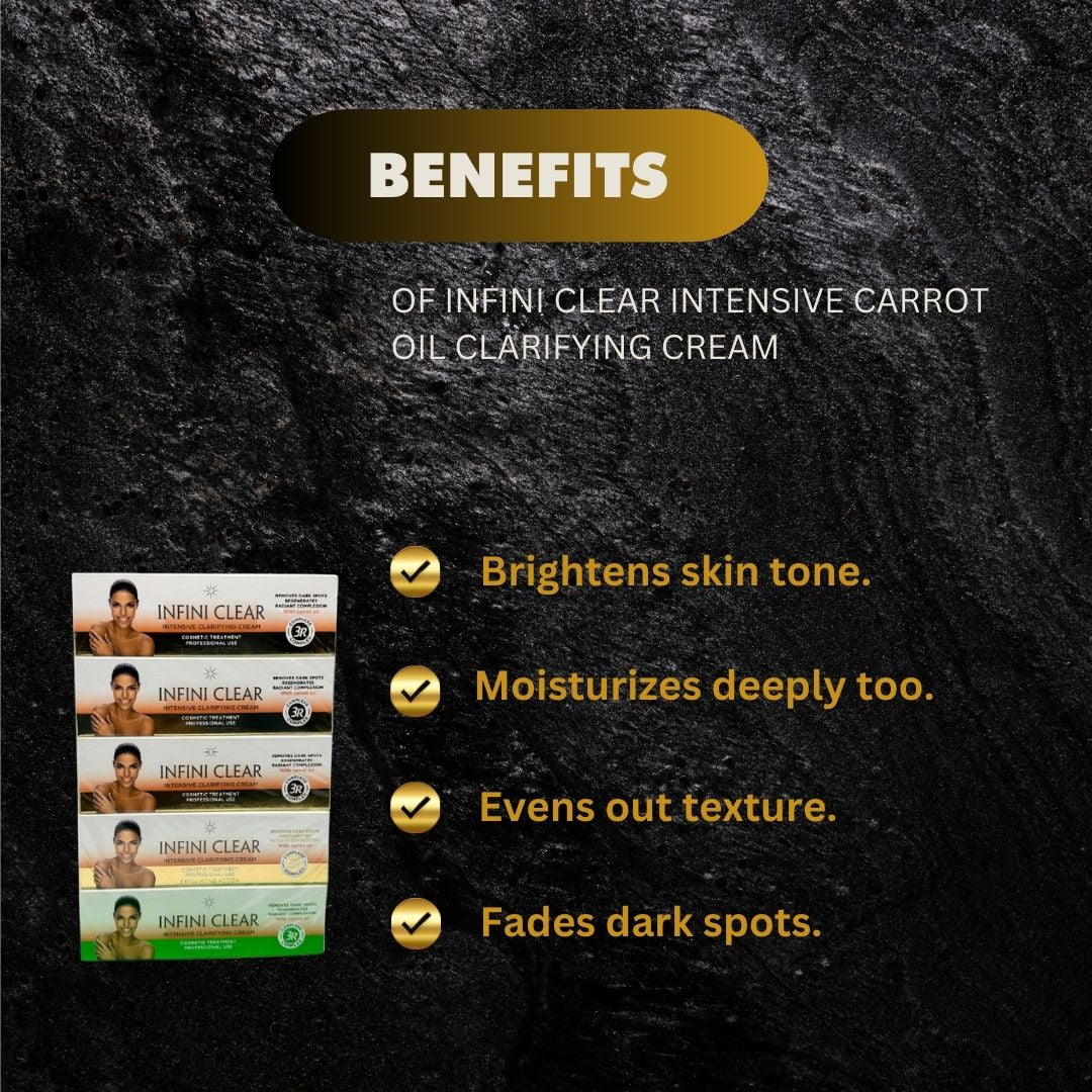 INFINI CLEAR INTENSIVE CARROT OIL CLARIFYING CREAM 50ML EACH (PACK OF 5)