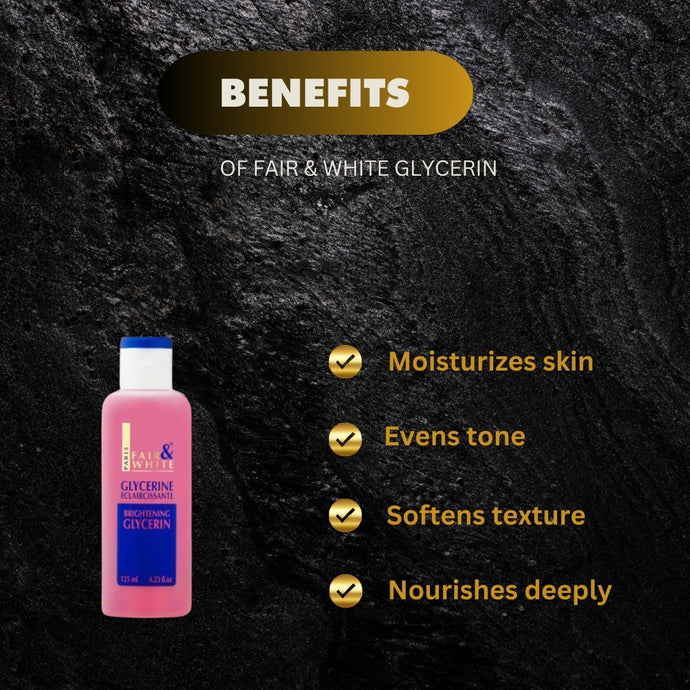 Fair & White Glycerin (Pink) Skin Lightening 4.23 oz / 125 g