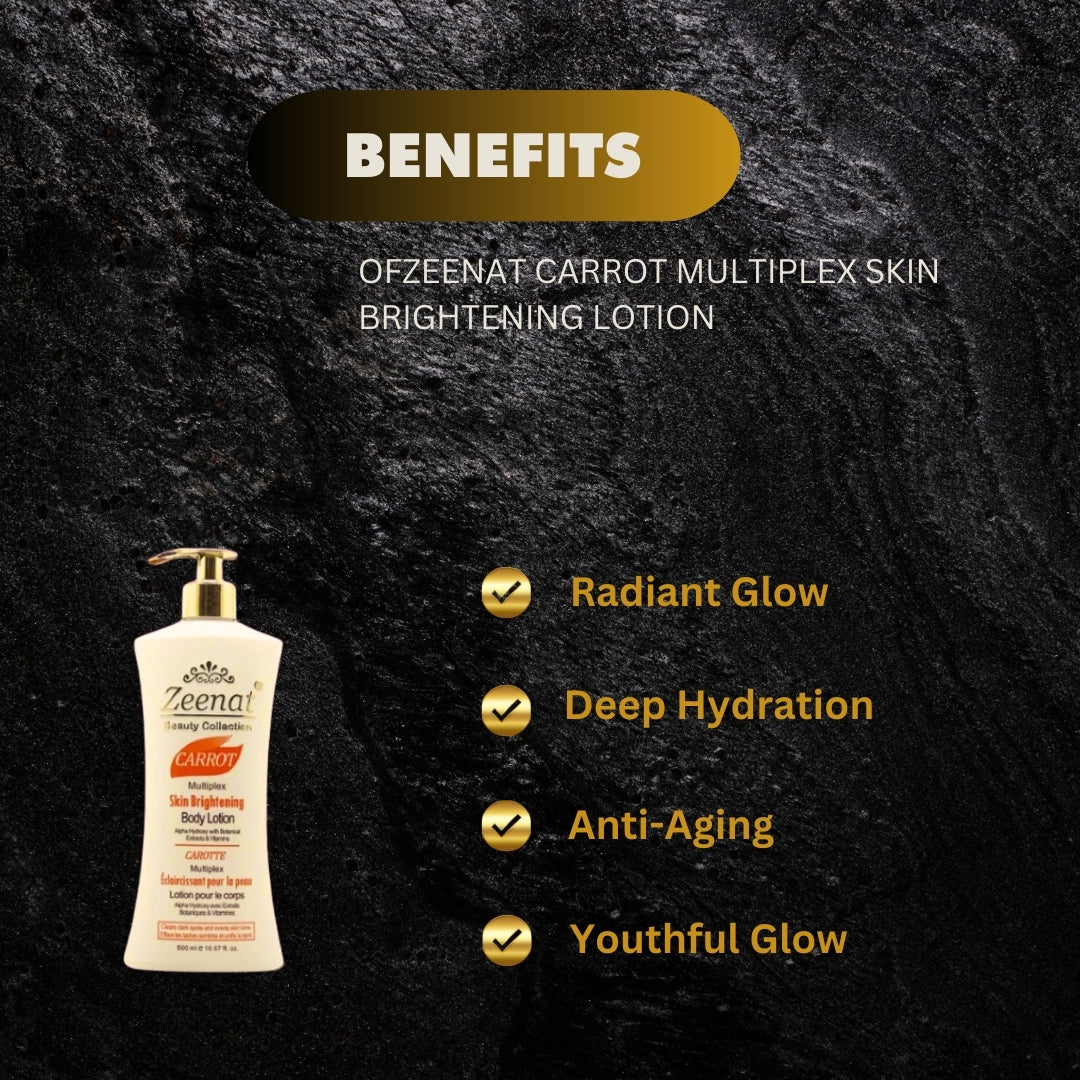 Zeenat Carrot Multiplex Skin Brightening Body Lotion 500ml