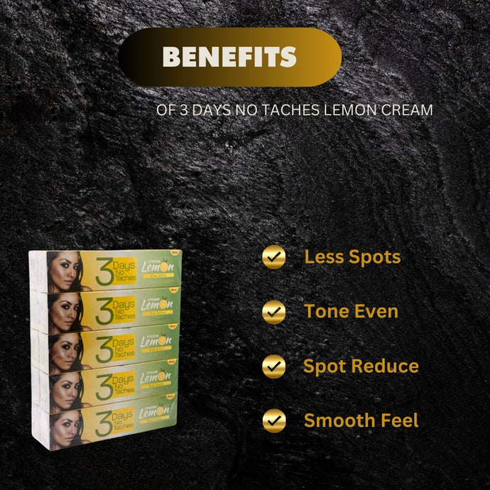 3 DAYS TACHES LEMON CREAM (PACK OF 10)