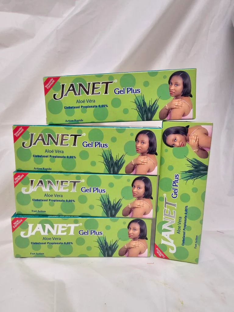 Janet Lightening Aloe Vera Gel Plus 1oz/30ml (Tube) 1oz / 30g (5 PACK)