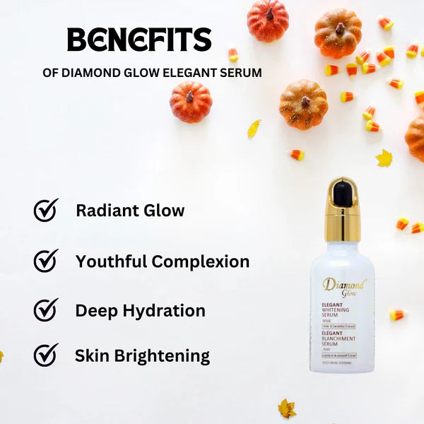 Diamond Glow Elegant Whitening Serum 1 oz / 50ml x1