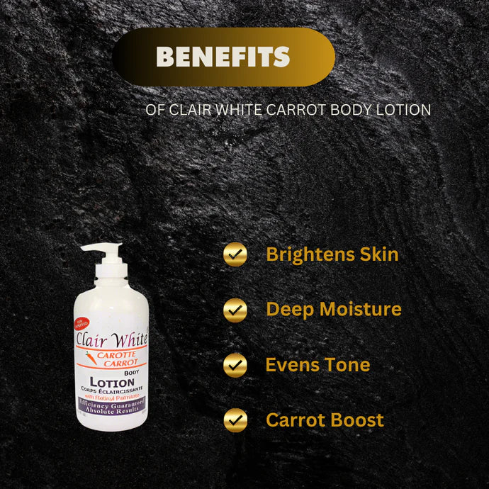 Clair & White Carrot Lightening Body Lotion 16.9 oz