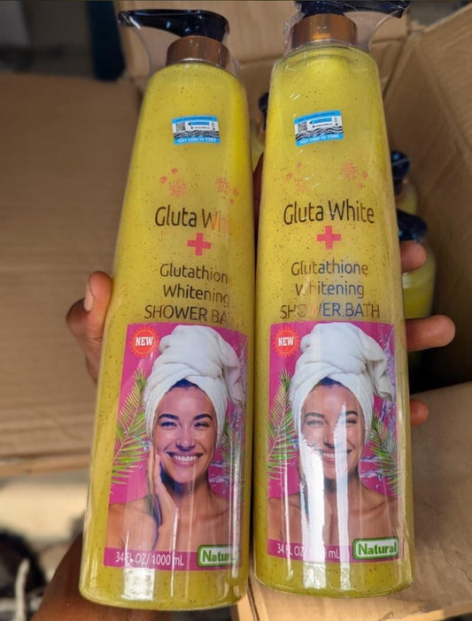 GLUTA WHITE Extra Glutathione Shower Bath – Extra Strong Cleansing Body Wash 1000 ml X1