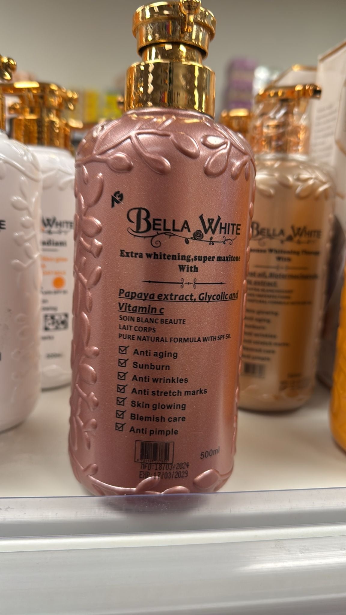 Bella white kojic white Body milk 500ml