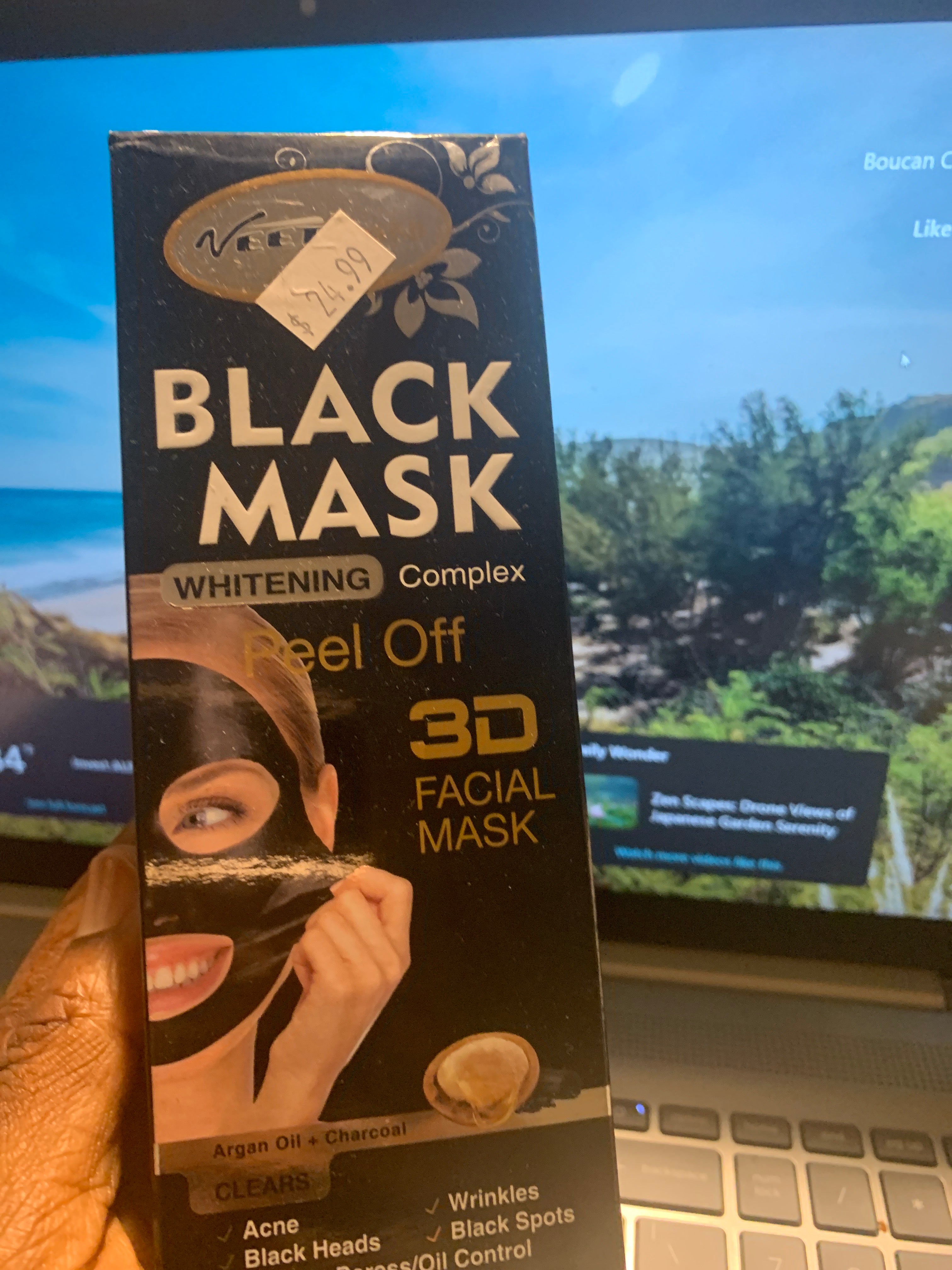 Veetgold 3D FACIAL Black Mask whitening complex