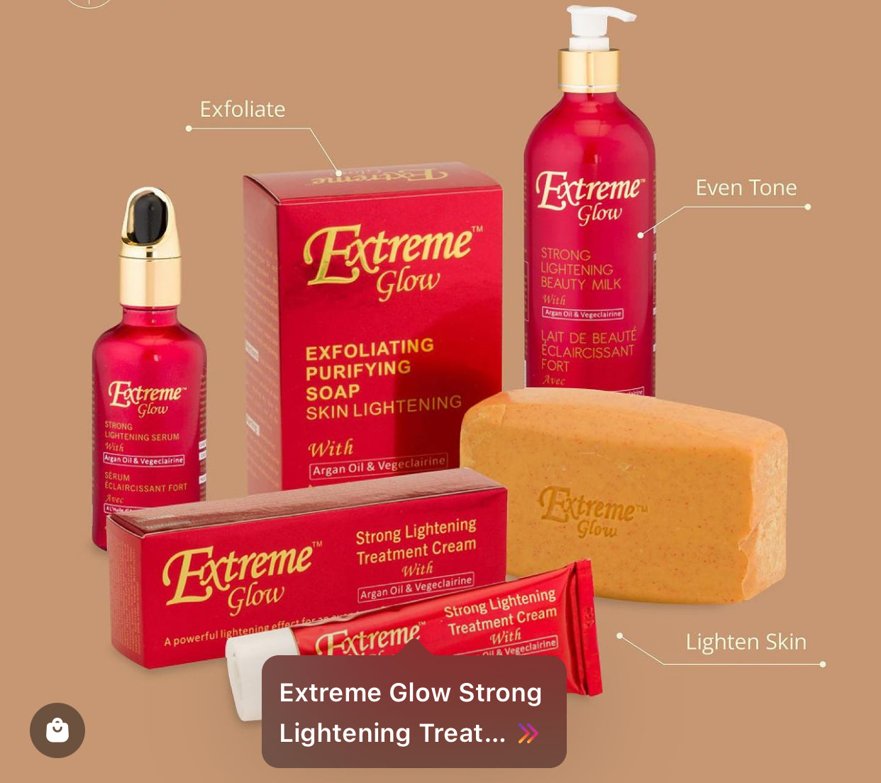 Extreme Glow Strong Lightening Beauty Milk 16.8oz / 500ml Extreme glow