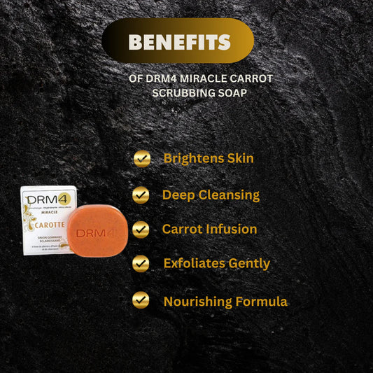 DRM4 MIRACLE Carrot Lightening Scrubbing Soap 200g / 7oz