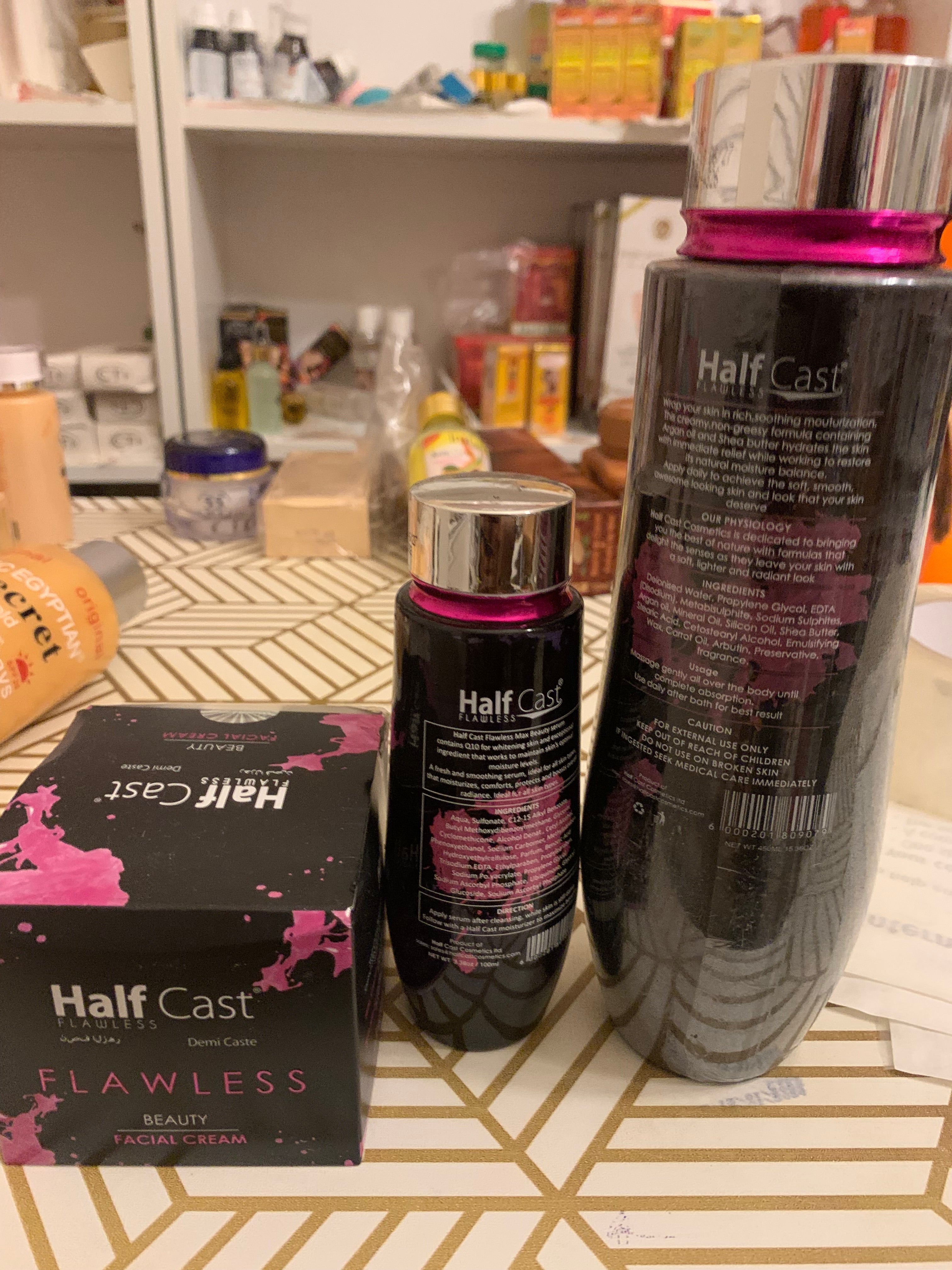 HalfCast Face Milk Fast Whitening Action Remove Dark Spots & Treatment Acne with Glutathione Diamant