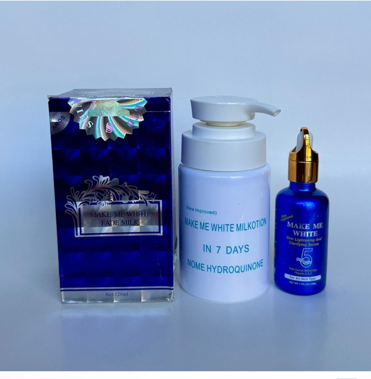 Make me white fast Action fade milk lotion & SERUM