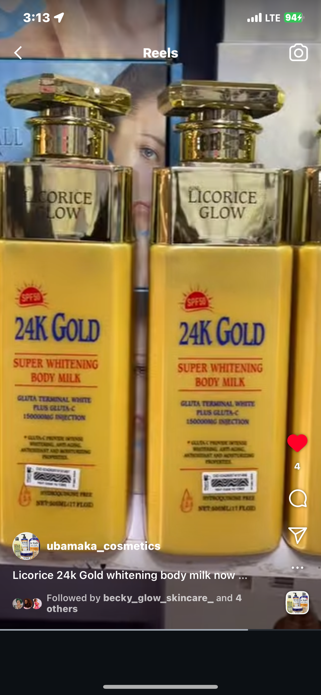 💯 Original 24K Gold Arbutin Face & Body Corrector LOTION