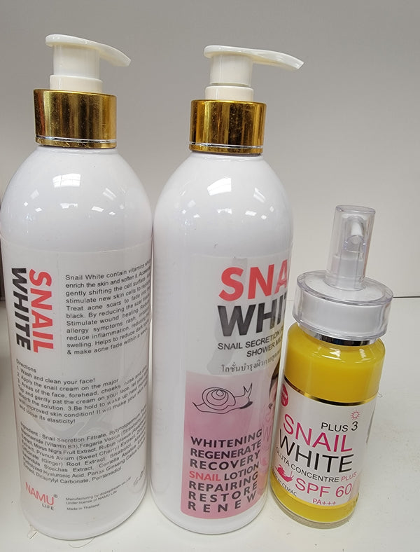 Snail White Whitening Body Lotion 500ml + Serum Snail white