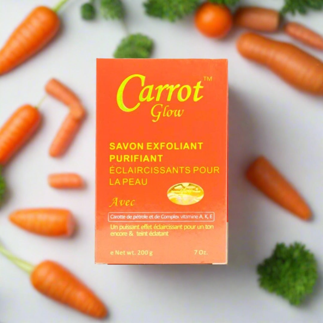 Carrot Glow Skin Lightening Exfoliating Purifying Soap with Carrot Oil 7oz / 200ml - Kismet Beauty Brands