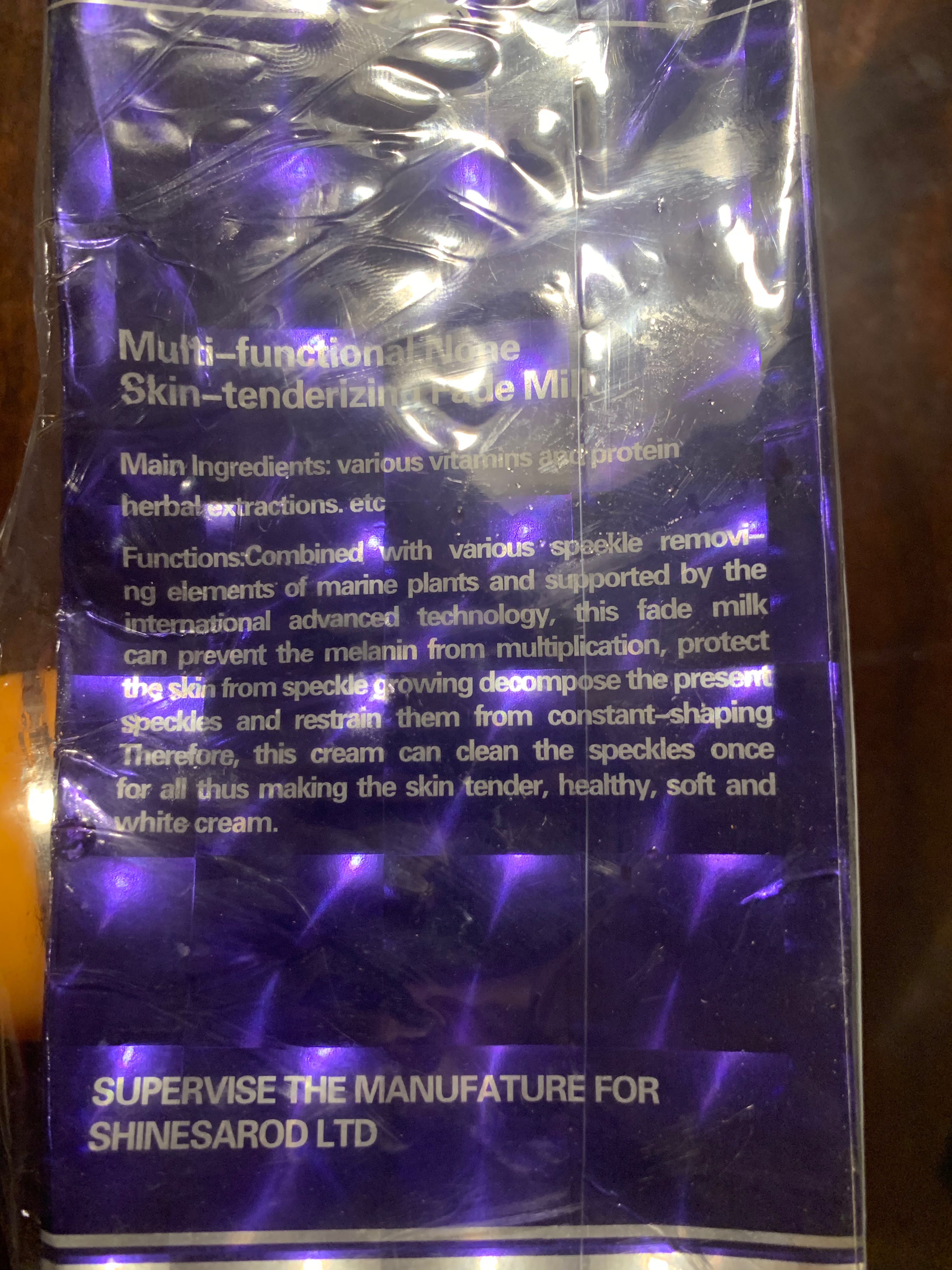 Make me white fast Action fade milk lotion