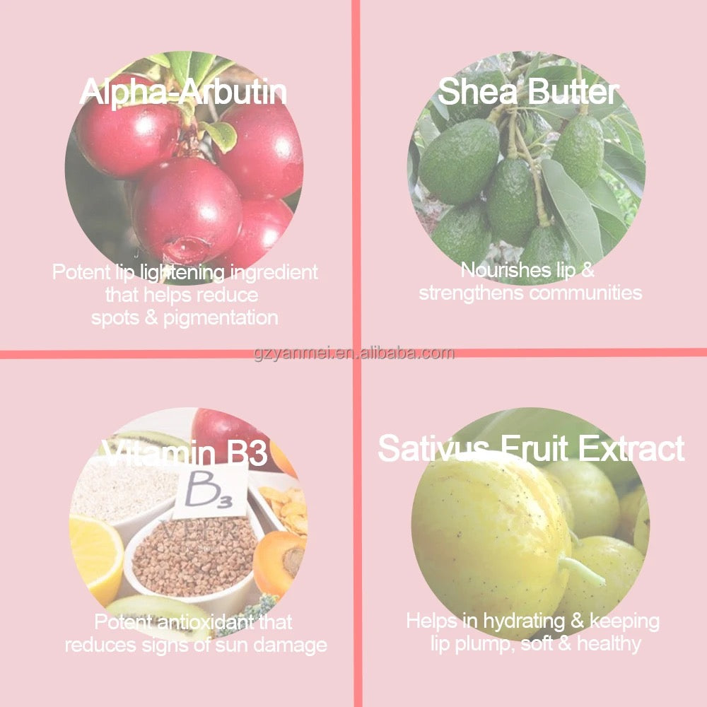 7 Days Rose Pink Lips Balm & LIghtening Sugar Scrub-2 pieces - Kismet Beauty Brands