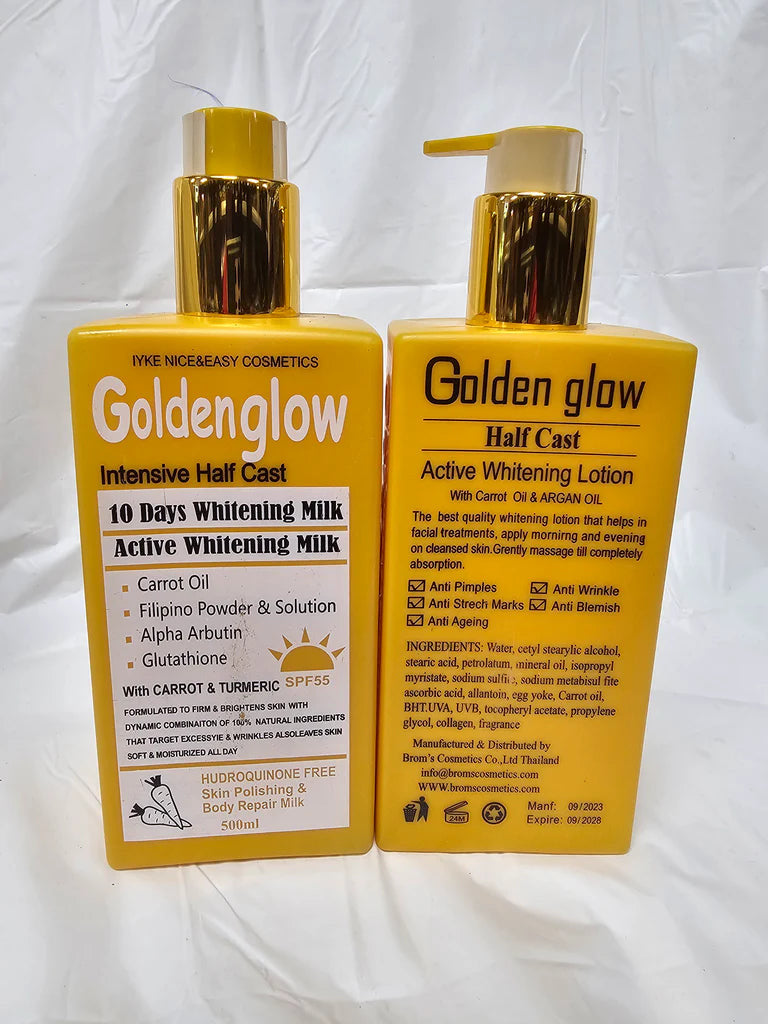 💯 Original Golden GLOW Half-C BODY lotion With Carrot & TUMERIC 500ml X 1