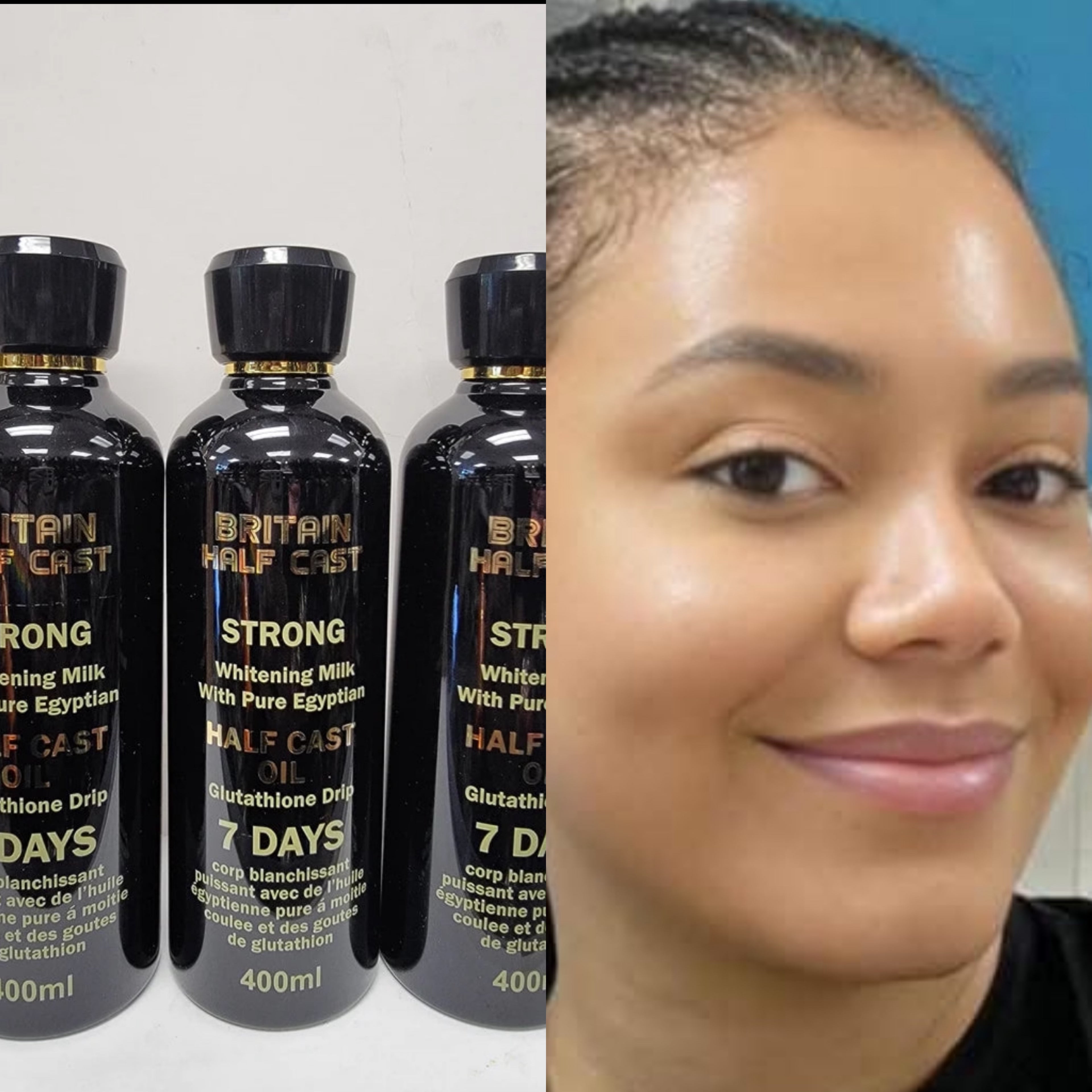 Britain Half Cast strong lightenting body lotion x1 bottle