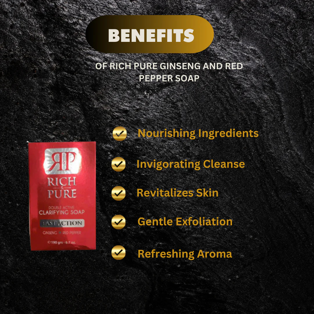 Rich Pure Double Active Clarifying Lotion + Soap + Serum