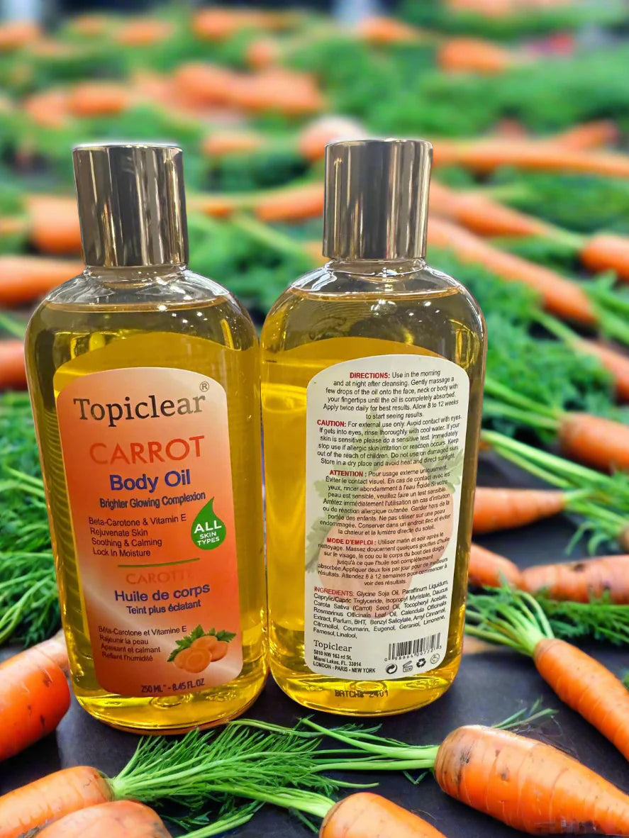Topiclear Carrot Body Oil 250ml 8.45 oz