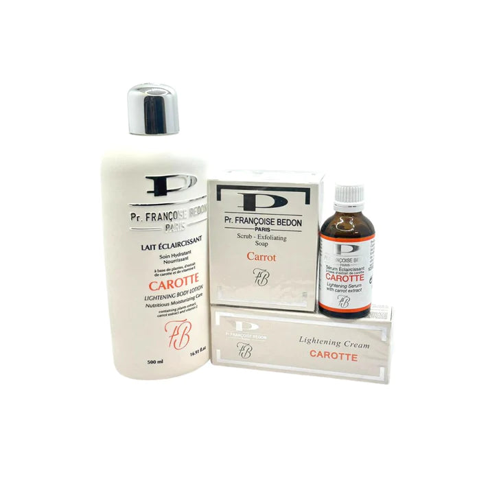 Pr. Francoise Bedon Carrot Lightening Kit Lotion, Serum, Cream& Soap Pr. Francoise Bedon
