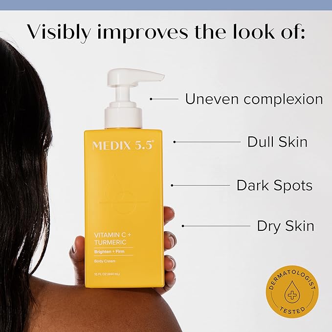 MEDIX 5.5 Vitamin C Cream Face Lotion & Body Lotion Moisturizer 15 oz ( 444 ml )