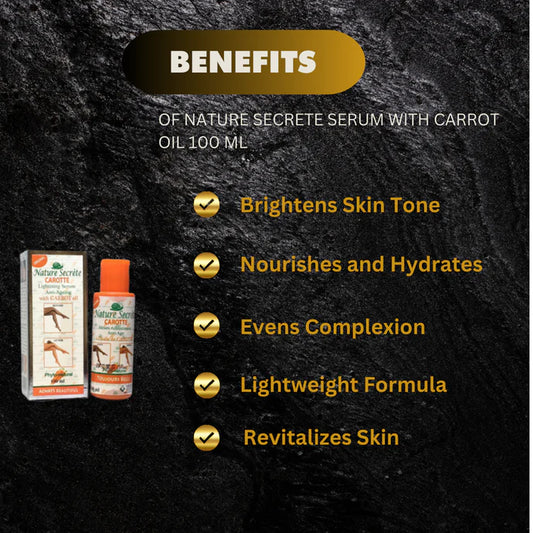 Nature Secréte Serum Eclaircissant Carotte Oil 100ml - Kismet Beauty Brands