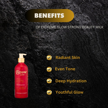 Extreme Glow Lotion Combo-1 (Body Wash 27oz + Glycerin 16.8oz + Lotion 16.8oz + Serum 1.66oz)