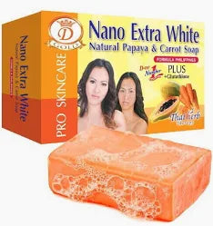 D-GOLD Nano Extra White Natural 2 in1 Papaya Soap+ Kojic AHA BHA Cream