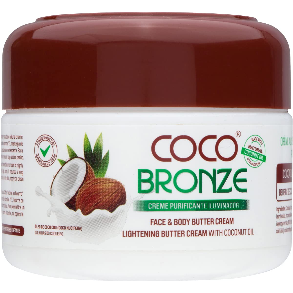 COCO BRONZ Lightening and Protector Jar Cream 10 oz / 300ml COCO Clear