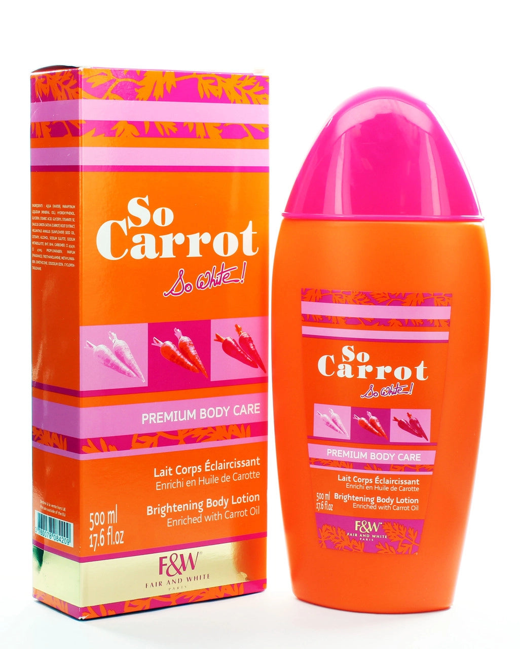 Fair & White So Carrot Brightening Body Lotion 485ml / 17.6 fl. oz So Carrot