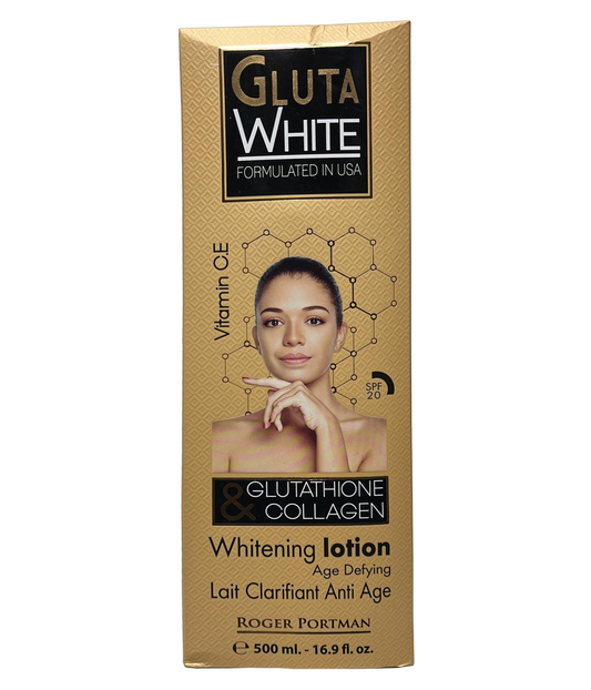 Gluta White Glutathione & Collagen Whitening Lotion 16.9floz (3 PACK) Gluta white