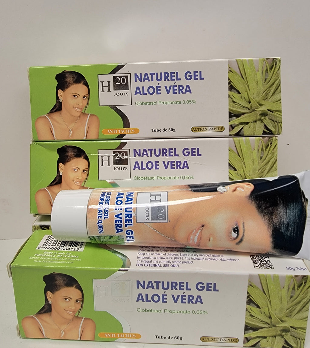 H20 Natural Aloe vera Tube gel 2.00 oz / 60 g H20