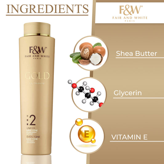 Fair & White Gold 2 Maxi Tone Body Lotion - Rejuvenates Skin - 350ml / 11.8 fl oz Fair & White Gold