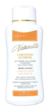 Makari Carotonic Multi-Vitamin Toning Body Lotion with Carrot Oil SPF 15 17.6oz/500ml Makari