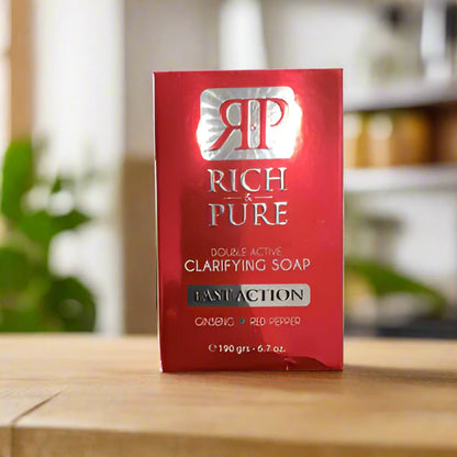 Rich Pure Double Active Clarifying Lotion + Soap + Serum