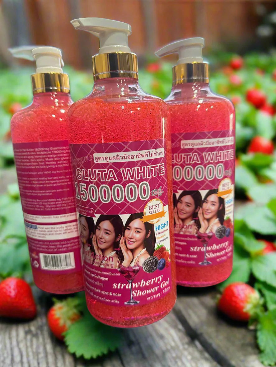 Gluta White Strawberry Whitening Shower Gel 1000ML