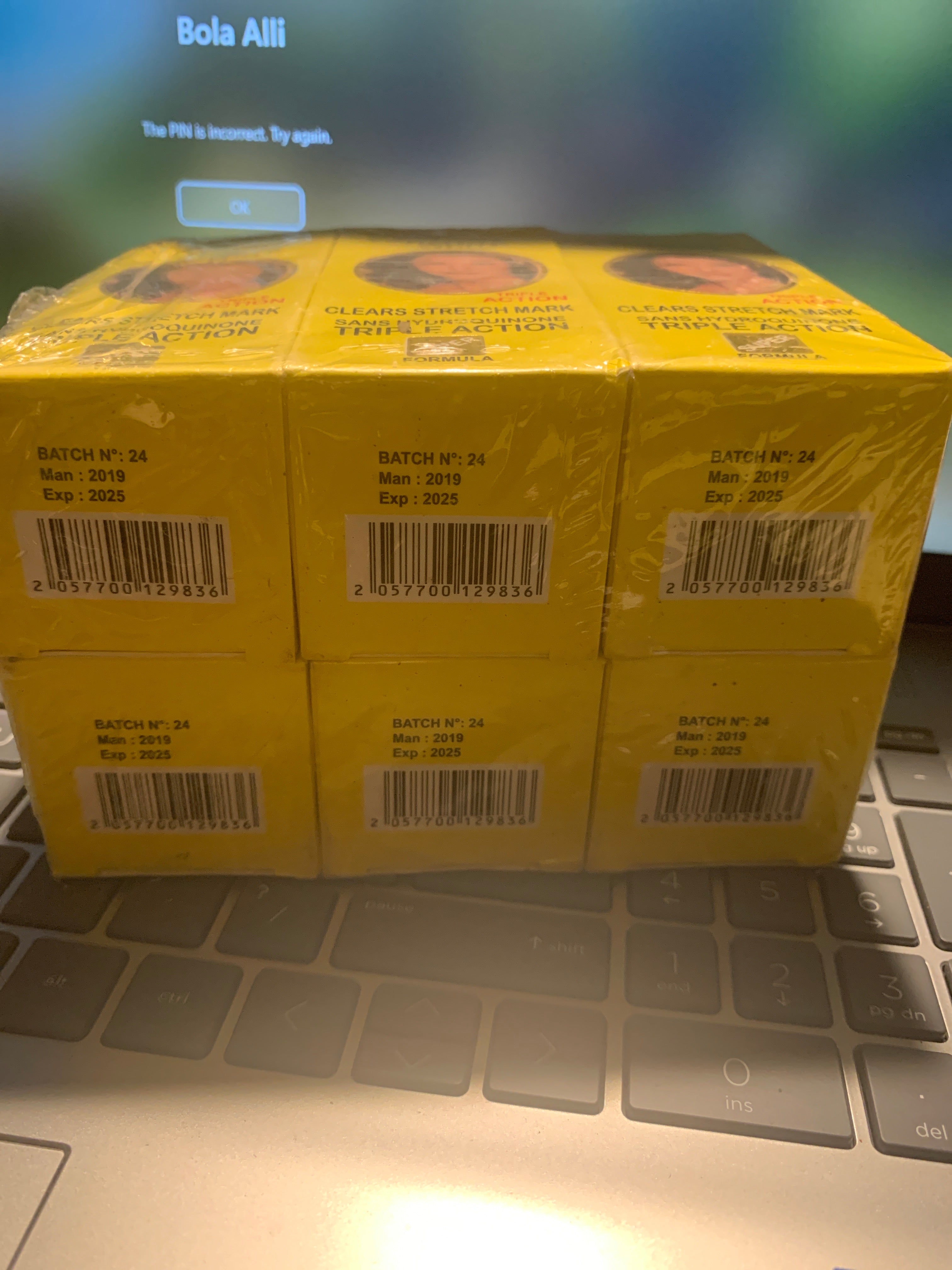 Portion white tripple action clears stretch mark fast visible results