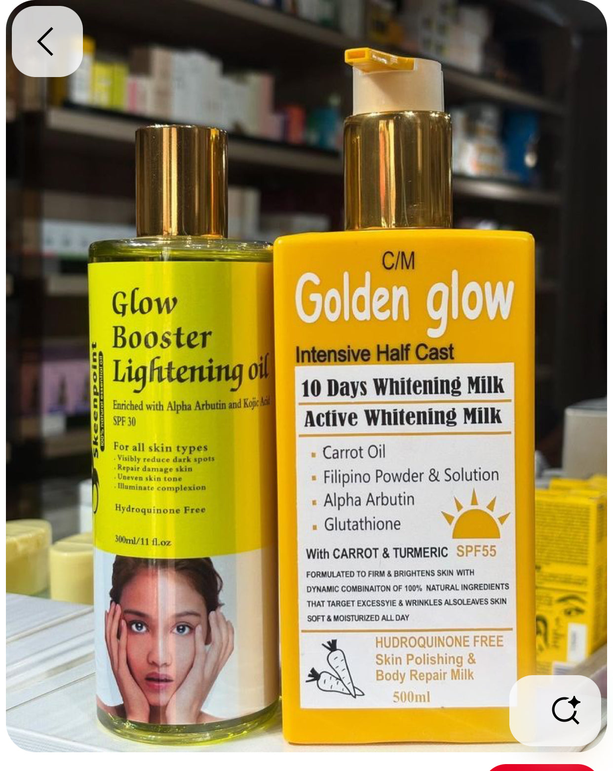 Golden Glow Brightening Kit with Glow Booster – Complete Radiance Set 2 PCS