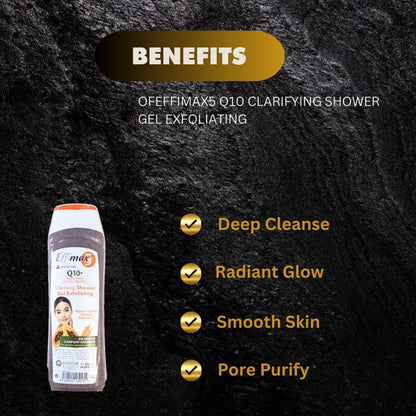 Effimax5 Q10 Clarifying Shower Gel Exfoliating 600ml