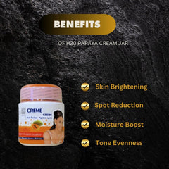 H20 Natural Papaya Lightening Beauty Jar Cream 10 oz / 300ml