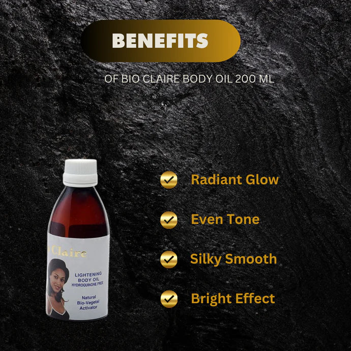 BIO CLAIRE LIGHTENING BODY OIL NATURAL BIO-VEGETAL ACTIVATOR 6.6oz/200ML Bottle - Kismet Beauty Brands