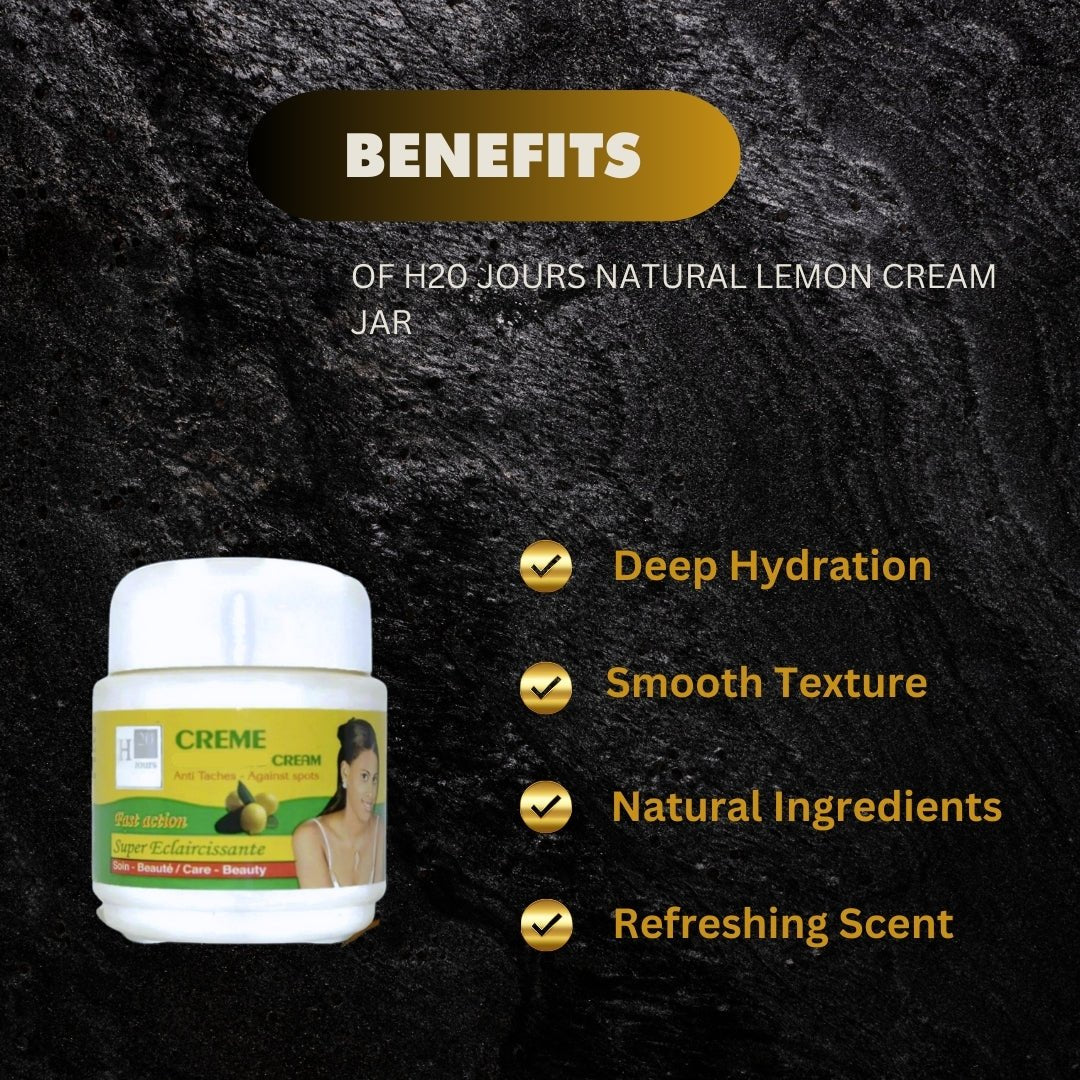 H20 Natural Lemon Lightening Beauty Jar Cream 300ml / 10oz