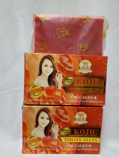 KOJIC TOMATO GLUTA COLLAGEN 7DAYS WHITENING SOAP