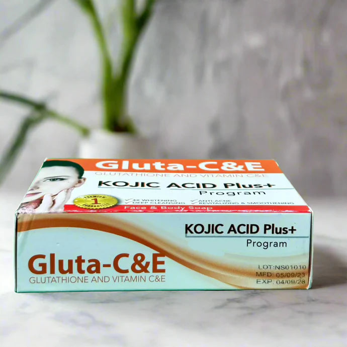 kojic acid soap with glutathione review Gluta-C&E Kojic Acid plus+ Face & Body Soap