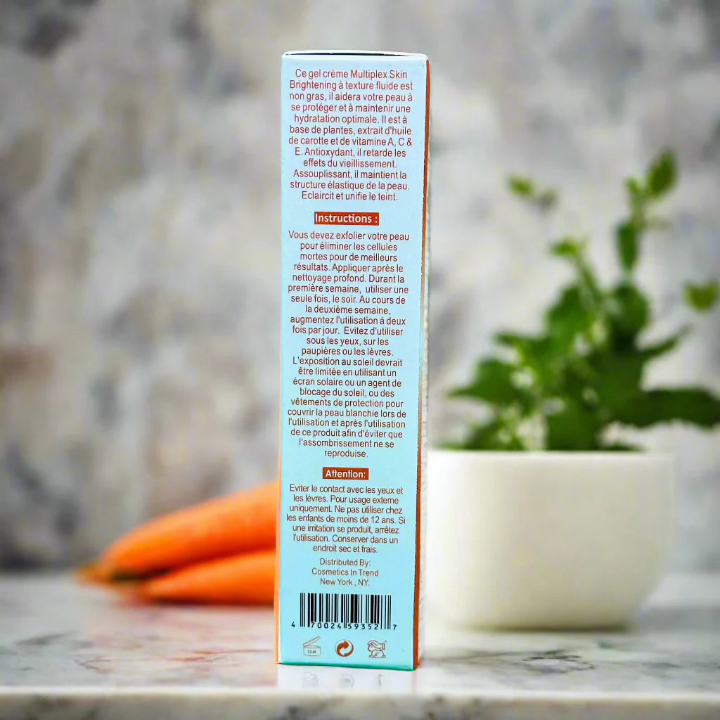 Zeenat Carrot Multiplex Skin Brightening Gel Cream 30g