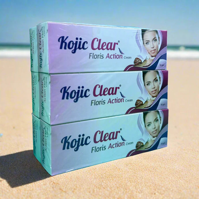 Kojic Clear Floris Fast Action Cream 50g (Pack of 3)