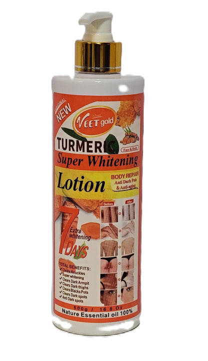 VEET gold TURMERIC Super Whitening Lotion 7 Days 16.8oz / 500g
