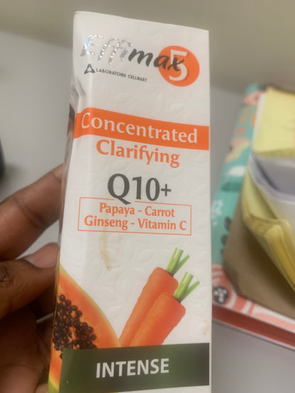 Effimax 5 Concentrated Clarifying Lotion Q10+ with papaya - carrot - Ginseng- Vitamin C INTENSE