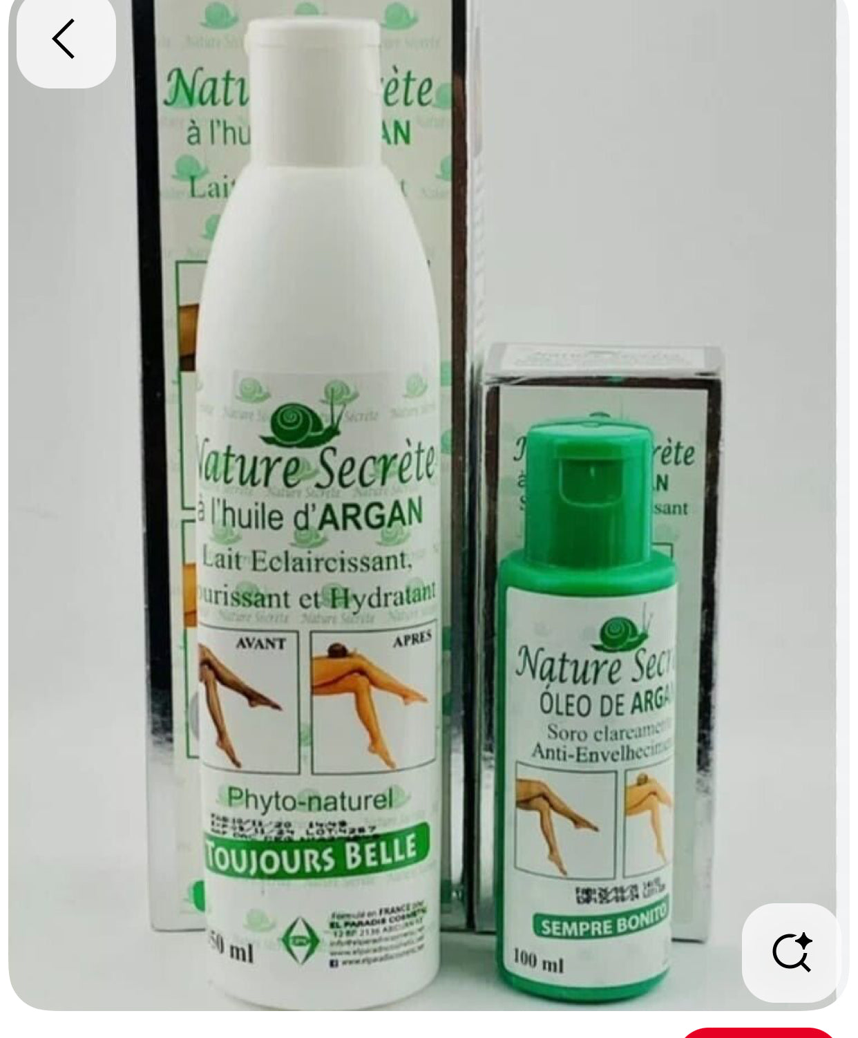 Nature Secret ARGAN OIL Clarifying Body Lotion 11.6oz /350ml 2PCS
