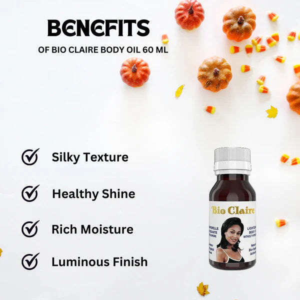 BIO CLAIRE LIGHTENING BODY OIL 60ML SMALL BOTTLE